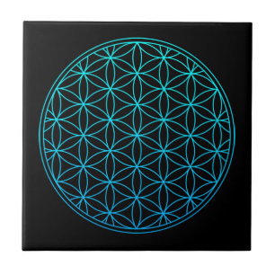 flower of life sacred geometry symbol ancient zen  tile