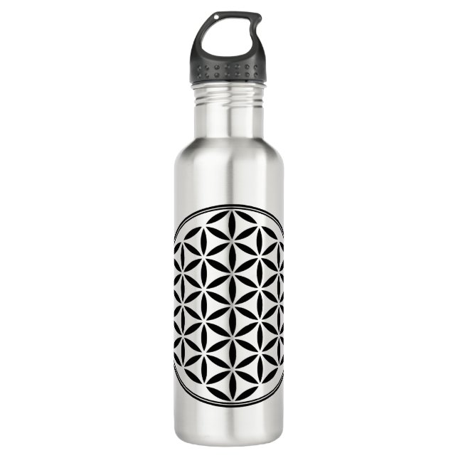 FLOWER OF LIFE - Sacred Geometry Symbol full 1 710 Ml Water Bottle (Front)