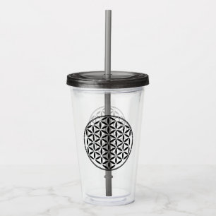 FLOWER OF LIFE - Sacred Geometry Symbol full 1 Acrylic Tumbler