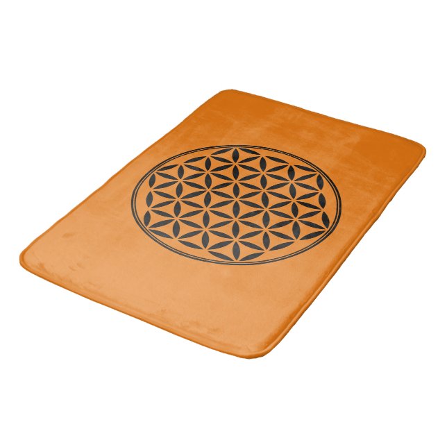 FLOWER OF LIFE - Sacred Geometry Symbol full 1 Bath Mat (Angled)