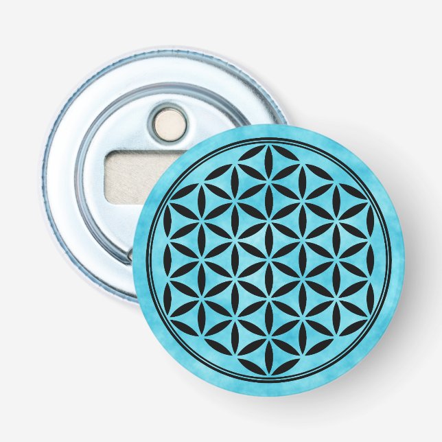 FLOWER OF LIFE - Sacred Geometry Symbol full 1 Bottle Opener (Front)