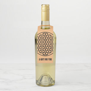FLOWER OF LIFE - Sacred Geometry Symbol full 1 Bottle Tag
