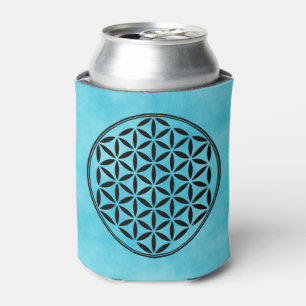 FLOWER OF LIFE - Sacred Geometry Symbol full 1 Can Cooler