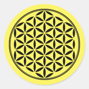 FLOWER OF LIFE - Sacred Geometry Symbol full 1 Classic Round Sticker