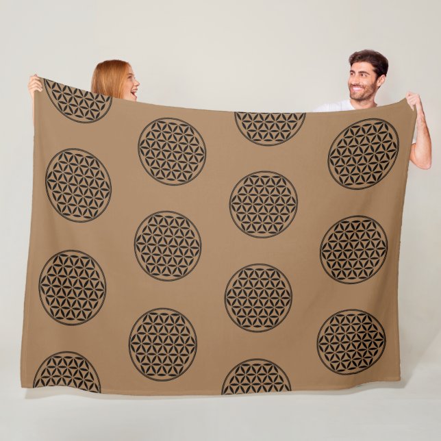 FLOWER OF LIFE - Sacred Geometry Symbol full 1 Fleece Blanket (In Situ)