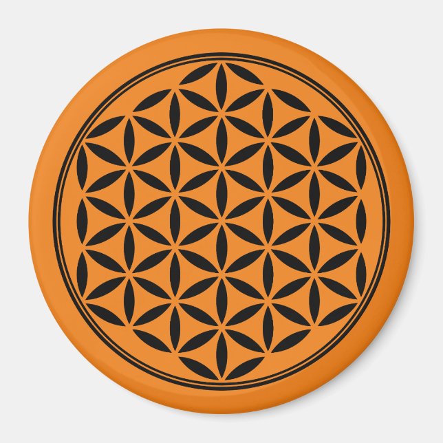 FLOWER OF LIFE - Sacred Geometry Symbol full 1 Magnet (Front)