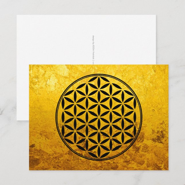 FLOWER OF LIFE - Sacred Geometry Symbol full 1 Postcard (Front/Back)