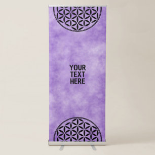 FLOWER OF LIFE - Sacred Geometry Symbol full 1 Retractable Banner