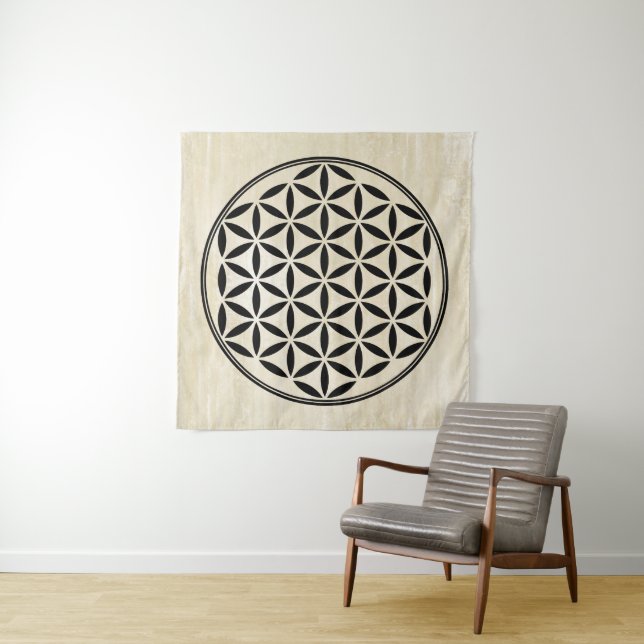 FLOWER OF LIFE - Sacred Geometry Symbol full 1 Tapestry (In Situ)
