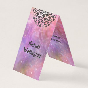 FLOWER OF LIFE - Sacred Geometry Symbol outline 1 Business Card
