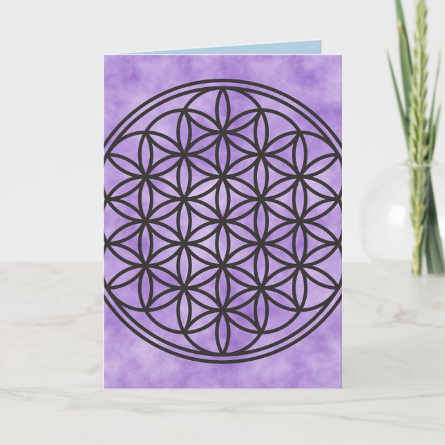 FLOWER OF LIFE - Sacred Geometry Symbol outline 1 Card (Front)