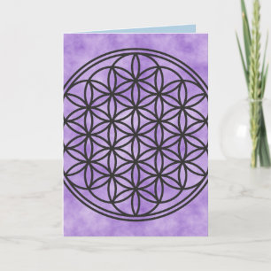 FLOWER OF LIFE - Sacred Geometry Symbol outline 1 Card