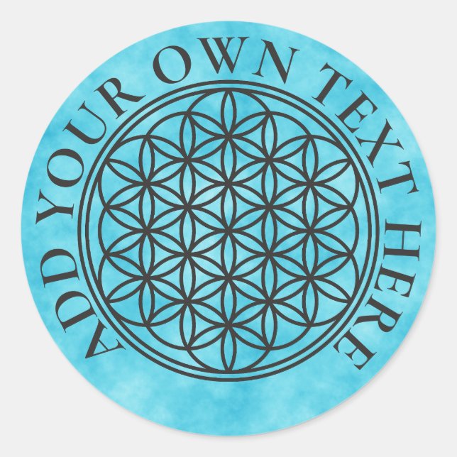 FLOWER OF LIFE - Sacred Geometry Symbol outline 1 Classic Round Sticker (Front)