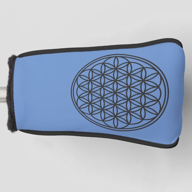 FLOWER OF LIFE - Sacred Geometry Symbol outline 1 Golf Head Cover (Front)