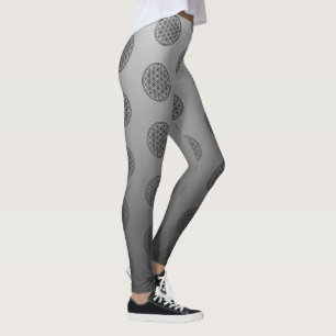 FLOWER OF LIFE - Sacred Geometry Symbol outline 1 Leggings