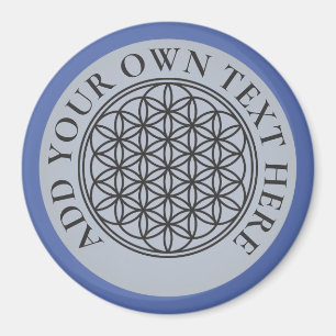 FLOWER OF LIFE - Sacred Geometry Symbol outline 1 Magnet