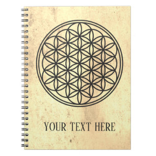 FLOWER OF LIFE - Sacred Geometry Symbol outline 1 Notebook