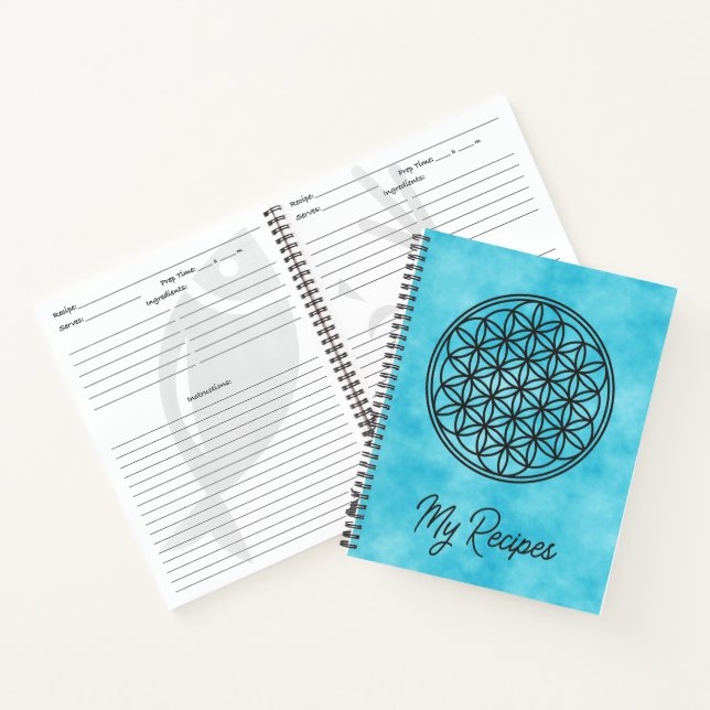 FLOWER OF LIFE - Sacred Geometry Symbol outline 1 Notebook (Inside)