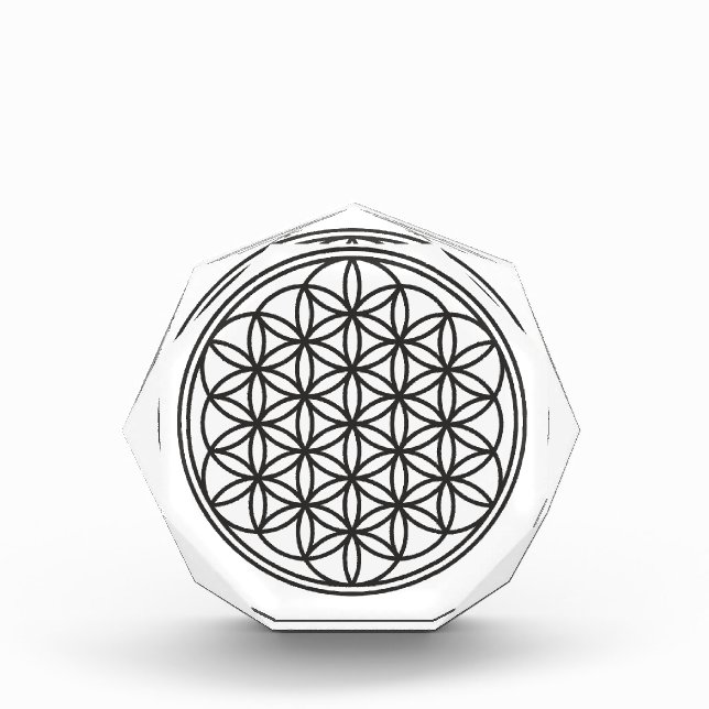 FLOWER OF LIFE - Sacred Geometry Symbol outline 1 Photo Block (Front)
