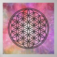 FLOWER OF LIFE - Sacred Geometry Symbol outline 1