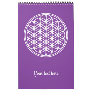 FLOWER OF LIFE - Sacred Geometry Symbol outline 2 Calendar