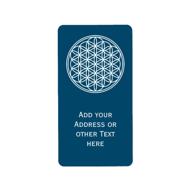 FLOWER OF LIFE - Sacred Geometry Symbol outline 2 Label (Front)