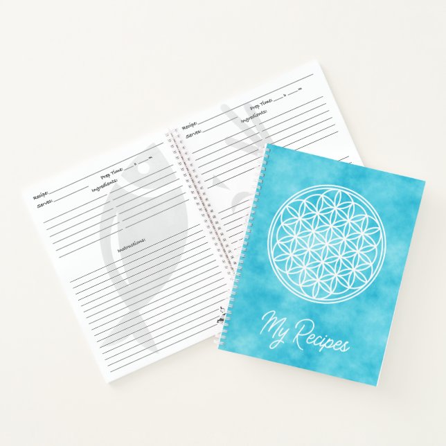 FLOWER OF LIFE - Sacred Geometry Symbol outline 2 Notebook (Inside)