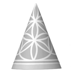 FLOWER OF LIFE - Sacred Geometry Symbol outline 2 Party Hat