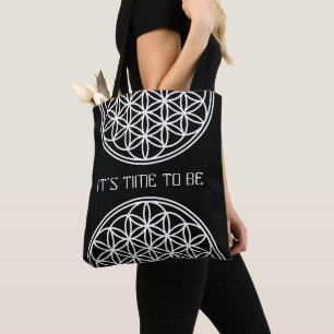 FLOWER OF LIFE - Sacred Geometry Symbol outline 2 Tote Bag
