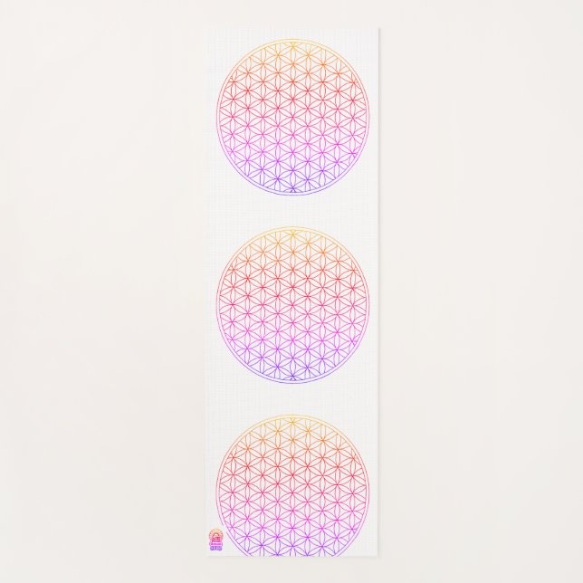 Flower of Life / Sacred Geometry Yoga Mat (Front)