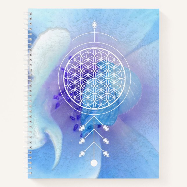 *~* Flower of Life  Sacred Geometry Yoga  Reiki Notebook (Front)