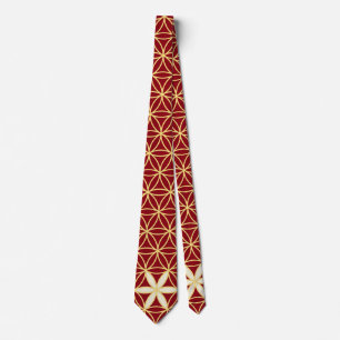 Flower Of Life - seamless pattern - gold Tie