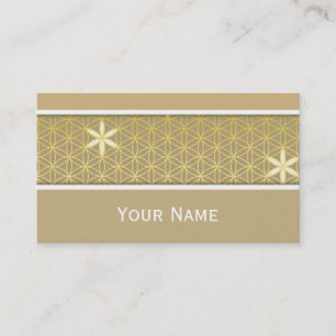 Flower Of Life - seamless pattern - golden Business Card