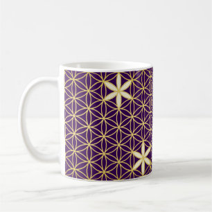 Flower Of Life - seamless pattern - golden Coffee Mug