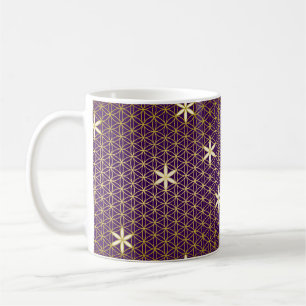 Flower Of Life - seamless pattern - golden Coffee Mug