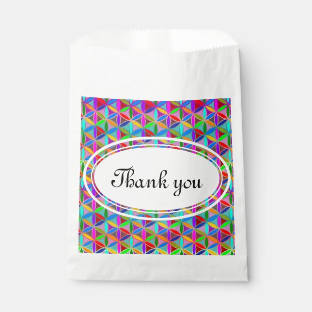 Flower of Life - seamless pattern - gradient colou Favour Bags (Front)