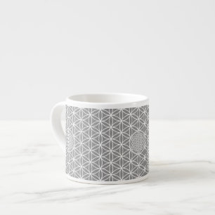 Flower of Life - seamless plain white + your backg Espresso Cup