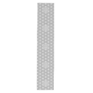 Flower of Life - seamless plain white + your backg Medium Table Runner