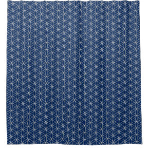Flower of life - seamless silver + your backgr. shower curtain