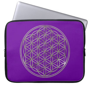 FLOWER OF LIFE - silver Laptop Sleeve