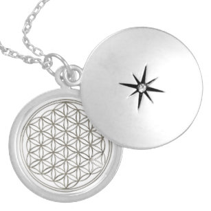 FLOWER OF LIFE - silver Locket Necklace