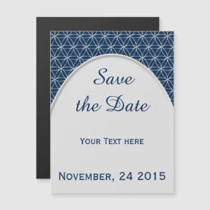 Flower of Life - silver pattern + your backgr. Magnetic Invitation