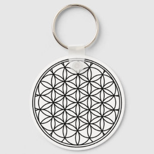 Flower of Life Simple Sacred Geometry Key Ring