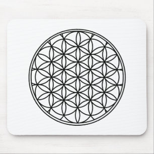 Flower of Life Simple Sacred Geometry Mouse Mat