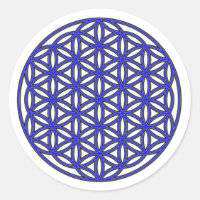 Flower of Life Single Blue