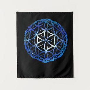 Flower Of Life Sphere Sacred Geometry Tapestry