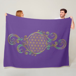 Flower Of Life - Spirals Ornaments 1 Fleece Blanket