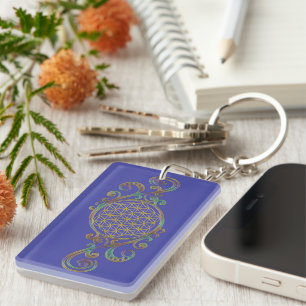 Flower Of Life - Spirals Ornaments 1 Key Ring