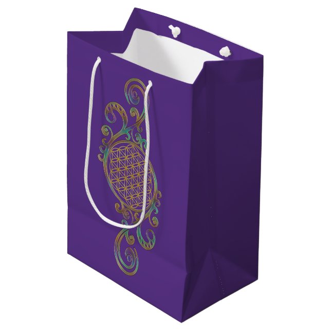 Flower Of Life - Spirals Ornaments 1 Medium Gift Bag (Front Angled)