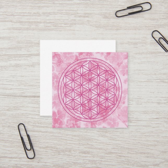 flower of life square business card (Front/Back In Situ)